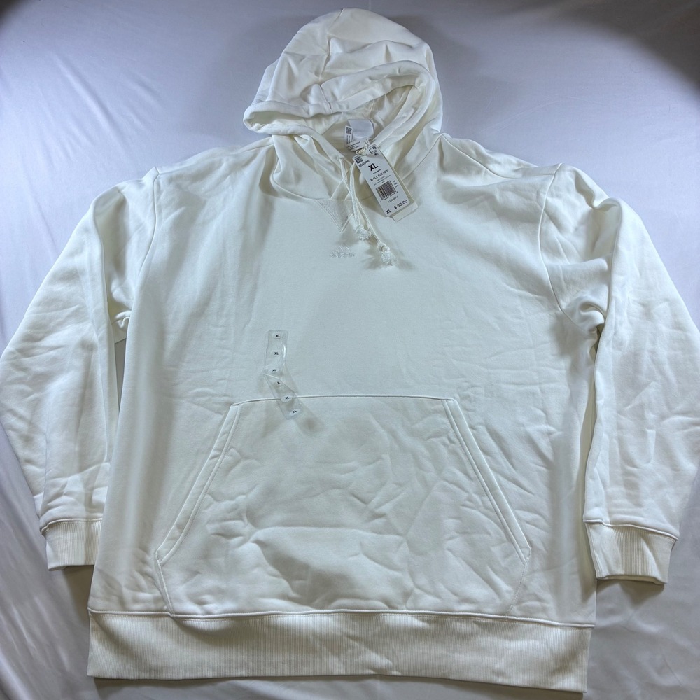 Adidas All SZN Hoodie Mens XL White Fleece Sweatshirt IB4046 NWT
